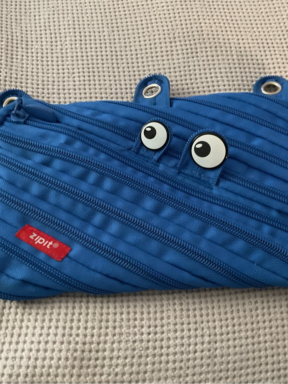 Zipit Kids Blue Monster Multi-Zip Pencil Case